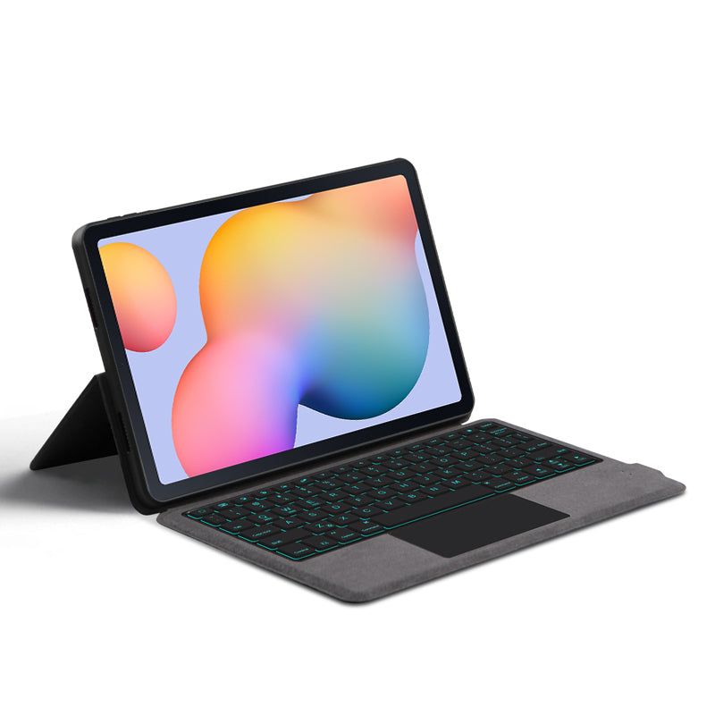 Kožené pouzdro na tablet Samsung Galaxy Tab S6 Lite s podsvícením klávesnice Bluetooth Kožené pouzdro na tablet Samsung Galaxy Tab S6 Lite s podsvícením klávesnice Bluetooth